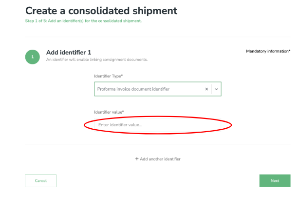 Create a consolidated shipment